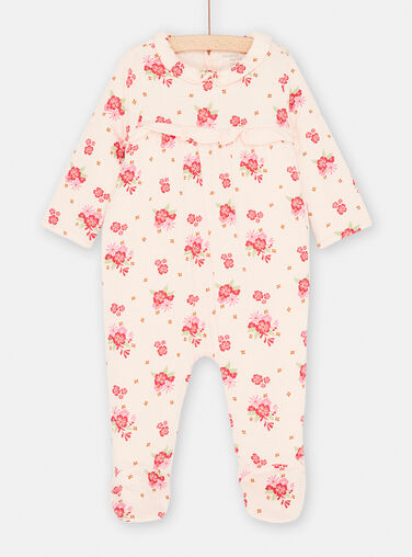 pyjama bebe fille ouverture devant avec motif chat blanc bebe