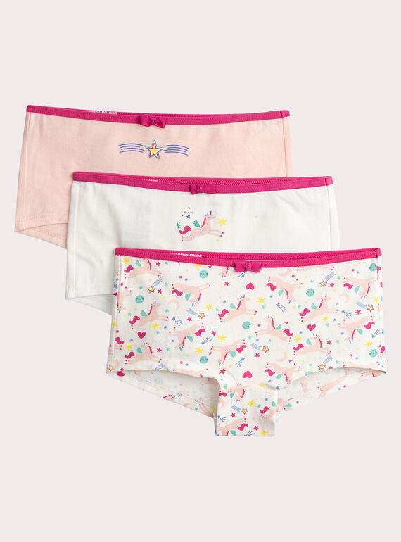 Lot de 3 shorty à imprimé fantaisie pour fille VEFAHOTUNI / 24WH1183SHY001