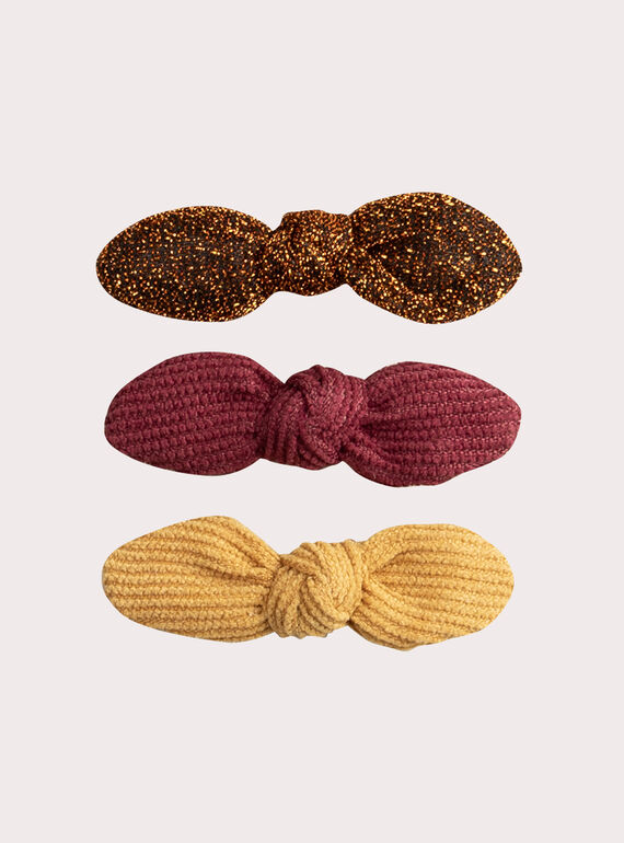 Lot de 3 barrettes nuds paillettés pour fille  VYAJOCLIC2 / 24WI01L7BRT952