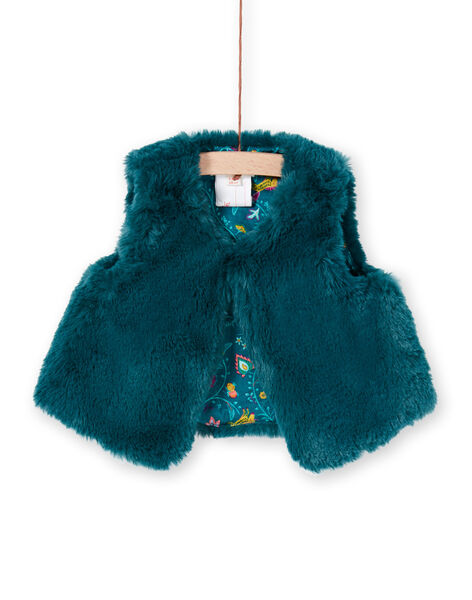 Gilet Sans Manches Bleu Canard Fausse Fourrure Bebe Fille Gilet Pull Sweat Bebe Dpam