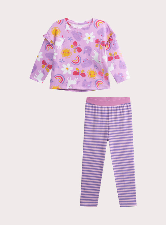 Pyjama à imprimé fantaisie pour fille VEFAPYJSUN / 24WH1171PYJ320