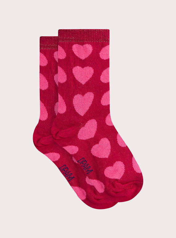 Chaussettes à motif cœur pour fille VYAFORCHO / 24WI01G3SOQF529