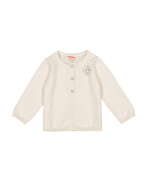 Gilet Blanc Bebe Fille Spring Days Bebe Dpam