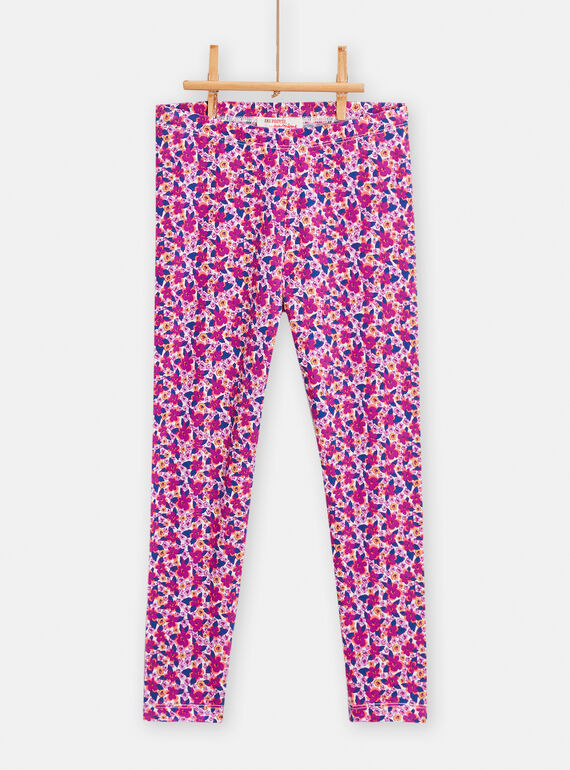 Legging à motif fleurs pour fille TYAPALEG / 24SI0121CAL001