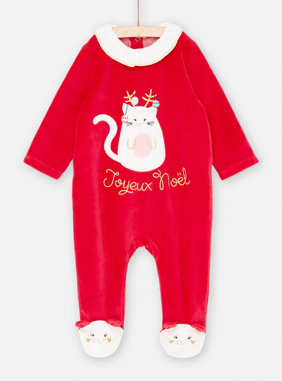 Barboteuse de Noël rouge pour bébé fille et garçon de 0 à 18 mois • Tous en  Pyjama !