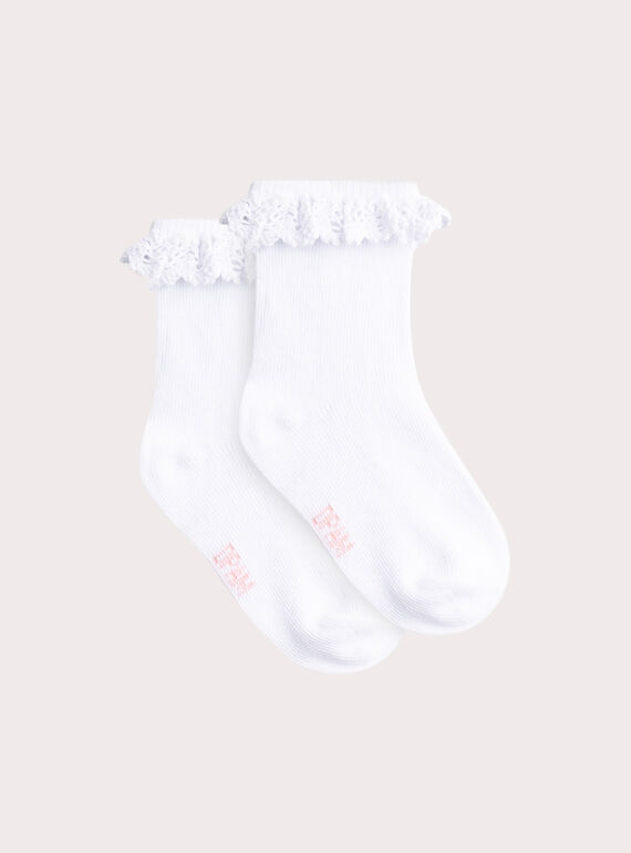 Chaussettes écrue volantées pour bébé fille  VYIJODEN1 / 24WI09G2SOQA001