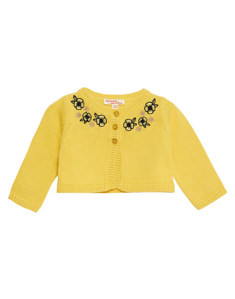 Cardigan En Tricot Jaune Bebe Fille Spring Days Bebe Dpam