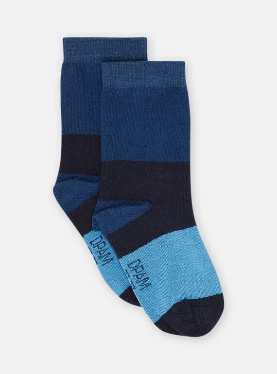 Chaussettes bleues à imprimé à rayures SYOJOCHOC1 / 23WI02M3SOQ622