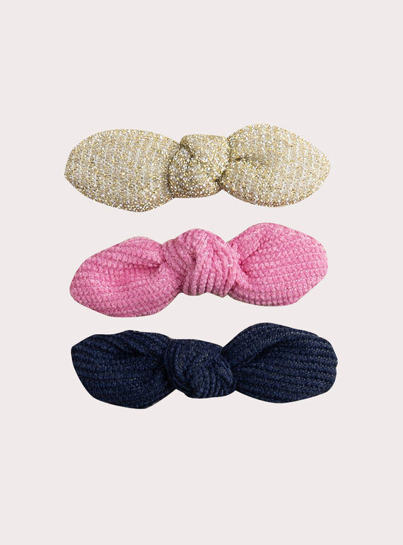 Lot de 3 barrettes nuds paillettés pour fille  VYAJOCLIC1 / 24WI01L2BRTK008