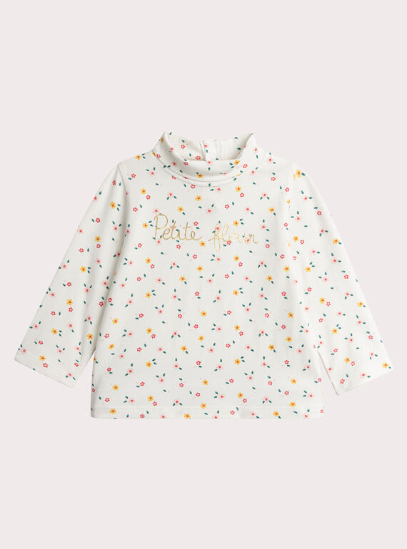 Sous pull manches longues à imprimé fleuri pour bébé fille VIROSOUP / 24WG09P1SPL001